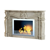 Портал для камина KrimArt Bovary Crema Marfil мрамор бежевый прямой Портал для камина KrimArt Bovary Crema Marfil мрамор бежевый прямой
