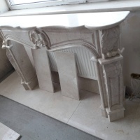 Портал для камина KrimArt Bovary Crema Marfil мрамор бежевый прямой Портал для камина KrimArt Bovary Crema Marfil мрамор бежевый прямой