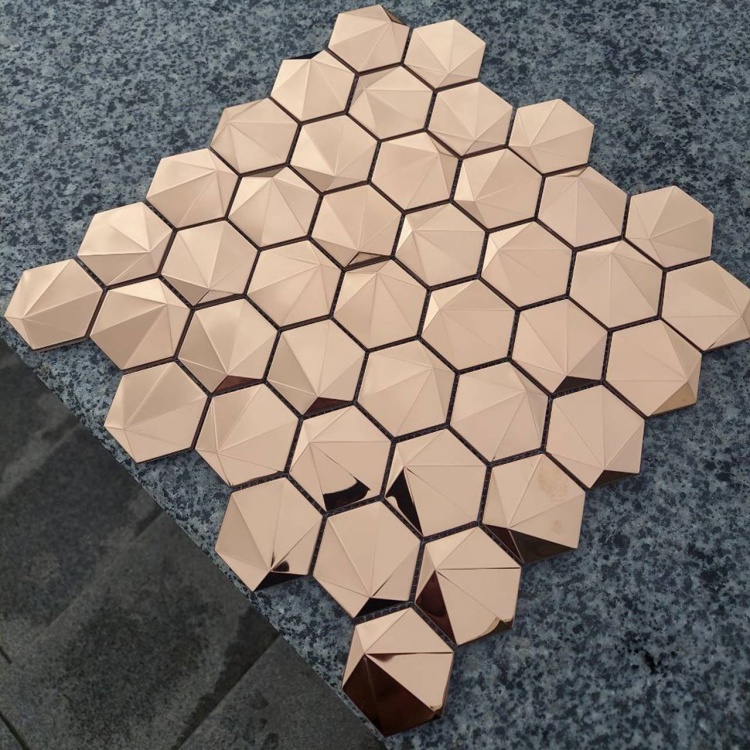 Мозаика Mozaico De Lux V-Mos SA048-40 Glossy Gold Effect 29,8х30,5 см