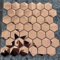 Мозаика Mozaico De Lux V-Mos SA048-40 Glossy Gold Effect 29,8х30,5 см