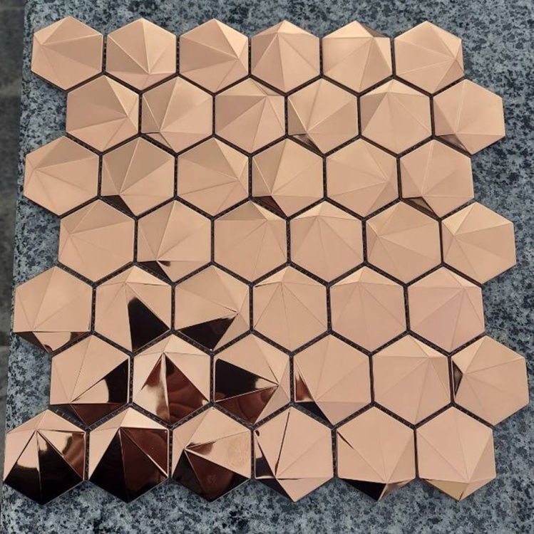 Мозаика Mozaico De Lux V-Mos SA048-40 Glossy Gold Effect 29,8х30,5 см