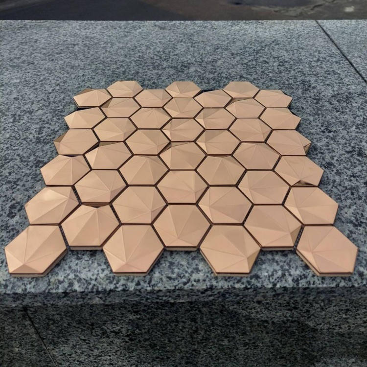 Мозаика Mozaico De Lux V-Mos SA048-40 Glossy Gold Effect 29,8х30,5 см