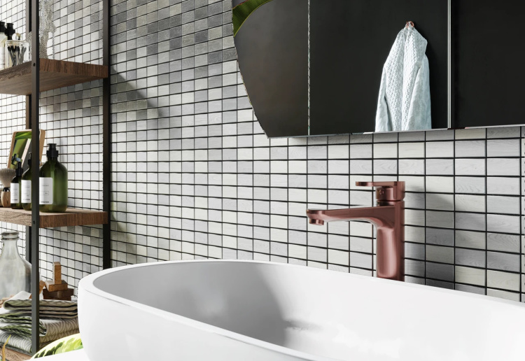 Мозаїка з керамограніту Kotto Ceramica MI7 23460102C Grigio Freddo 300 x 300 х 7 (прямокутник 23 x 46)