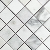 Мозаика из мрамора Полированная МКР-3П (47x47) White Mix Мозаика из мрамора Полированная МКР-3П (47x47) White Mix