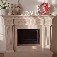 Портал для каміна Bravo Туніс Crema Marfil мармур бежевий прямий Портал для каміна Bravo Туніс Crema Marfil мармур бежевий прямий